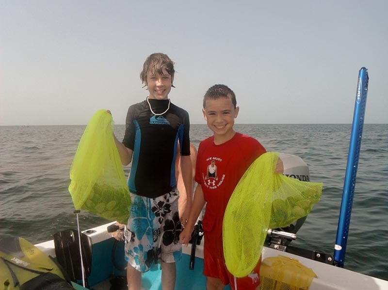 Snorkeling for scallops